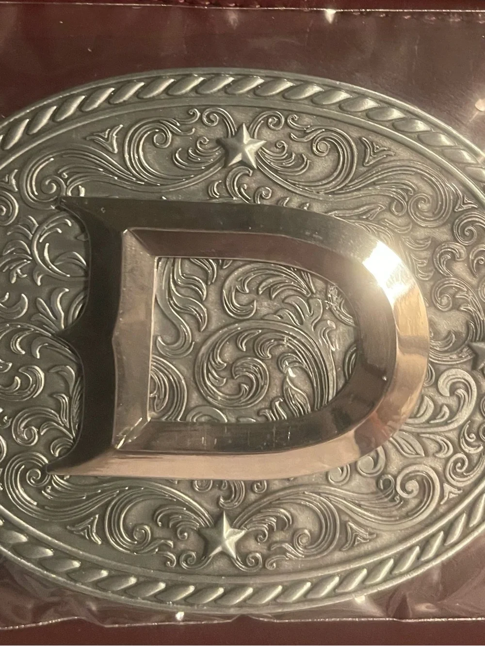 New men/women. Silvertone “H” Belt Buckle-Western Statement. Raised design.NIP